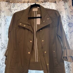 Chico's Khaki Utility Jacket for Women